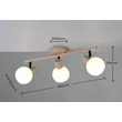 Trio BOBA mennyezet lámpa fém, üveg, bézs, fehér, E14 - R86373043