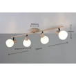 Trio BOBA mennyezet lámpa fém, üveg, bézs, fehér, E14 - R86374043