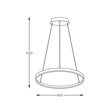 Zuma Breno függeszték fém,akril,fekete,LED,3000K-4000K-6000K,36W,1700Lm - ZU-2023201-BK80