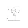 Zuma Almeria függeszték fa,fém,barna,fekete,LED,3000K,35W,4100Lm - ZU-MD3913-3-3BWLT