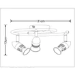 Lucide CARO-LED mennyezeti spotlámpa fém szatén króm GU10-LED IP20 - 13955/14/12