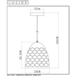 Lucide GALLA függeszték fém fehér E27 IP20 - 43408/24/31