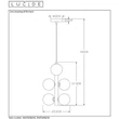 Lucide TYCHO függeszték acél fekete füstszürke G9 IP20 - 45474/06/30