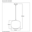 Lucide MEDINE függeszték üveg füstszürke fekete E27 IP20 - 46413/01/65