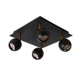 Lucide BINARI mennyezeti spotlámpa fém fekete LED IP20 - 77975/20/30