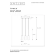 Lucide TUBULE függeszték alumínium fekete LED IP20 - 24401/21/30