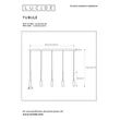 Lucide TUBULE függeszték alumínium fekete LED IP20 - 24401/35/30