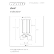 Lucide JOANET függeszték üveg füstszürke matt arany-sárgaréz E27 IP20 - 45494/15/65