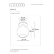 Lucide MARIUS mennyezet lámpa üveg fekete füstszürke E27 IP20 - 74114/01/30