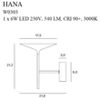 HANA - Maxlight-W0303 - Fali lámpa