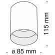 Maytoni SLIM mennyezetlámpa alumínium fehér 1x GU10 - C014CL-01W