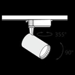 Maytoni VUORO spot lámpa 1-fázísú sínrendszerhez alumínium fekete 1x LED - TR003-1-12W4K-B