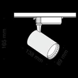 Maytoni VUORO spot lámpa 1-fázísú sínrendszerhez alumínium fehér 1x LED - TR003-1-17W4K-W