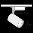 Maytoni VUORO spot lámpa 1-fázísú sínrendszerhez alumínium fehér 1x LED - TR003-1-17W4K-W