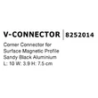 V-CONNECTOR - NovaLuce-8252014 - Toldóelem mágneses sínhez