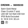 CROWN - NovaLuce - NL-9695220 - Fali lámpa
