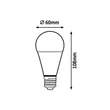E27-LED fényforrás 7W 3000K 560lm 200° - 1465