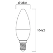 E14-LED gyertya fényforrás 6