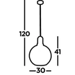 SNOWDROP - Searchlight-36631-1AC - Függeszték