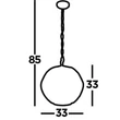 FINESSE - Searchlight-4511-1BK - Függeszték