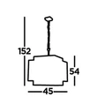 CRATE - Searchlight-4634BK - Függeszték