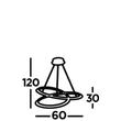 SWIRL - Searchlight-51871-1BK - Függeszték