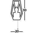 CHASSIS - Searchlight-7330BK - Fali lámpa