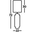 FLASK - Searchlight-EU59041AB - Asztali lámpa