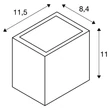 SITRA CUBE - slv-1002032 - Fali lámpa