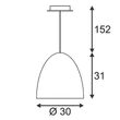 PARA CONE 30 - slv-133019 - Függeszték