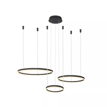 Azzardo Halo függeszték fém, fekete, LED, 3000K-6000K, 90W, 8760lm - AZ-4972