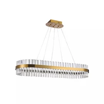 Azzardo Francesca függeszték fém, üveg, arany, LED, 3000K, 64W, 4800lm - AZ-5263