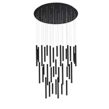 Azzardo ILIOS függeszték fém, akrill, fekete, LED, 3000K, 160W, 12800lm - 5747