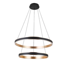 Azzardo RIO függeszték fém, műanyag, fekete, arany, LED-TRIAC, 3000K, 86W, 6880lm - 5779