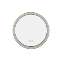 Azzardo SERGIO fürdőszobai tükör fém, műanyag, tükör, arany, fehér, LED, 3000K-4000K, 40W, 3200lm, IP44 - 5820
