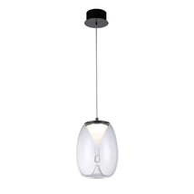 Azzardo PAMELA függeszték fém, üveg, fekete, áttetsző, LED, 3000K, 8W, 640lm - 5823