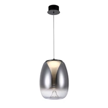 Azzardo PAMELA függeszték fém, üveg, fekete, füstszín, LED, 3000K, 8W, 640lm - 5824