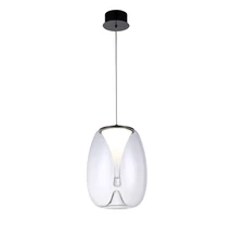 Azzardo PAMELA függeszték fém, üveg, fekete, áttetsző, LED, 3000K, 15W, 1200lm - 5825