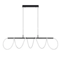 Azzardo ZIGZAG függeszték fém, műanyag, fekete, fehér, LED, 3000K, 75W, 6000lm - 5827