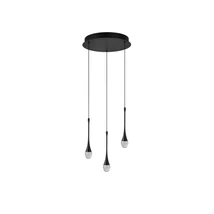 Azzardo DALMA függeszték fém, akrill, fekete, áttetsző, LED, 3000K, 12W, 960lm - 6009