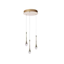 Azzardo DALMA függeszték fém, akrill, arany, áttetsző, LED, 3000K, 12W, 960lm - 6010