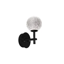 Azzardo EDEM fali lámpa fém, akrill, fekete, áttetsző, LED, 3000K, 4.2W, 336lm - 6013