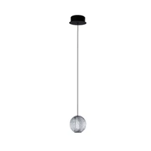 Azzardo EDEM függeszték fém, akrill, fekete, áttetsző, LED, 3000K, 4.2W, 336lm - 6015