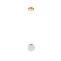 Azzardo EDEM függeszték fém, akrill, arany, áttetsző, LED, 3000K, 4.2W, 336lm - 6016