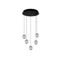 Azzardo EDEM függeszték fém, akrill, fekete, áttetsző, LED, 3000K, 21W, 1680lm - 6017