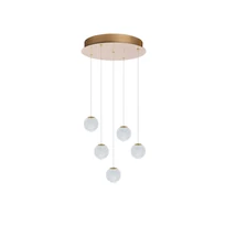 Azzardo EDEM függeszték fém, akrill, arany, áttetsző, LED, 3000K, 21W, 1680lm - 6018