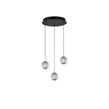 Azzardo EDEM függeszték fém, akrill, fekete, áttetsző, LED, 3000K, 12.6W, 1000lm - 6019