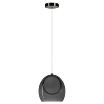 Azzardo  NICOLE függeszték fém, üveg, fekete, füstszín, LED, 8W, 3000K, 640Lm - AZ-6196