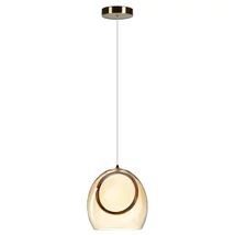 Azzardo  NICOLE függeszték fém, üveg, borostyán, LED, 8W, 3000K, 640Lm - AZ-6197