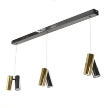 Azzardo  JADE függeszték fém, akril, fekete, króm, arany, LED, 36W, 3000K, 2880Lm - AZ-6213